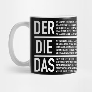 German Articles - German Language Cheatsheet Mug